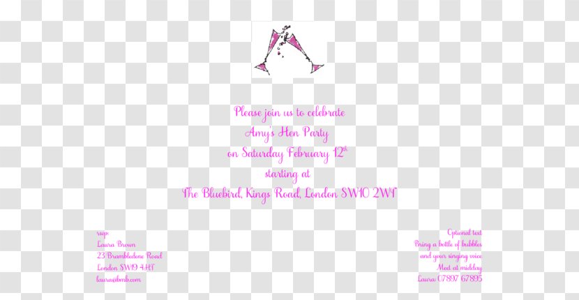Logo Document Pink M Line Brand - Celebration Wedding Invitation Transparent PNG