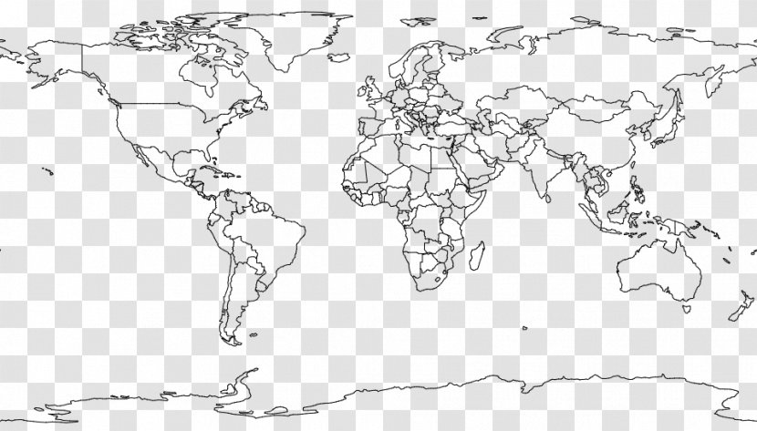 World Map Globe Blank - Drawing - Germ Detail Transparent PNG