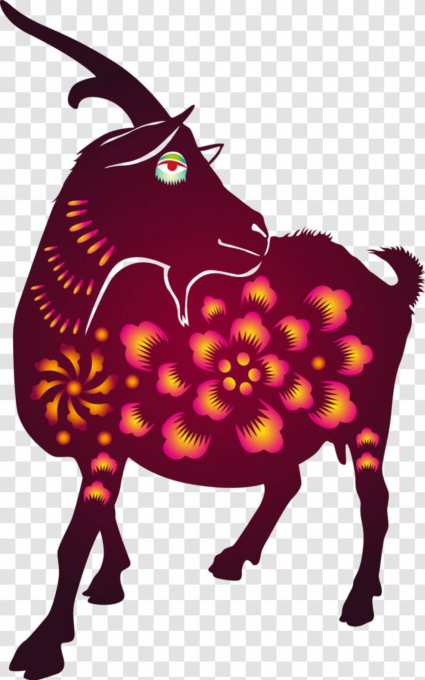 Goat Silhouette Pattern - Template - Hand-painted Figure Transparent PNG