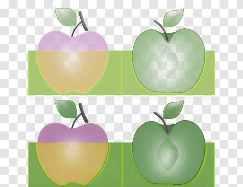 Granny Smith Icon - Divided Apple Transparent PNG