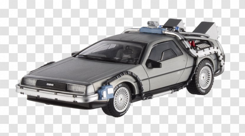 DeLorean DMC-12 Car Time Machine Hot Wheels Die-cast Toy Transparent PNG