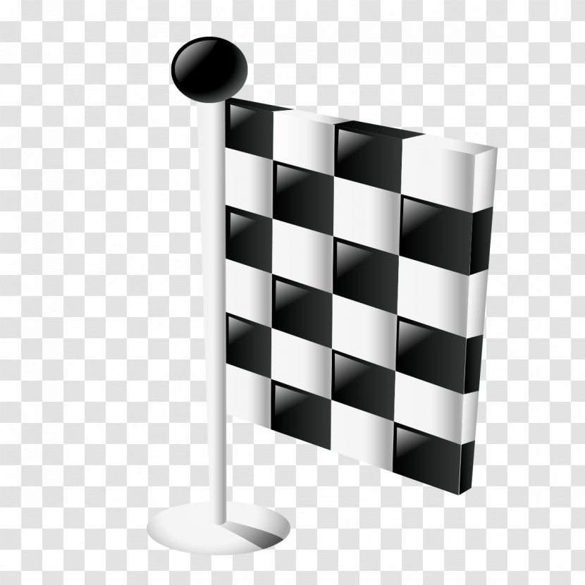 Stock Photography Black And White Royalty-free - Monochrome - Checkered Flag Transparent PNG