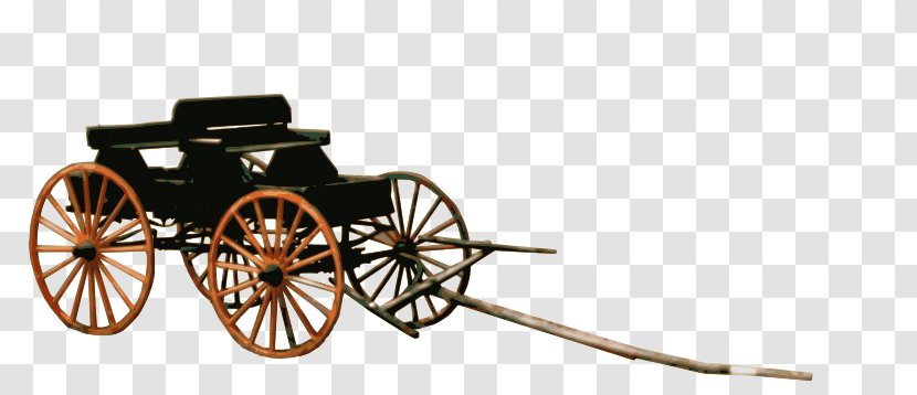Wagon Cart Clip Art Horse And Buggy - 50s Car Transparent PNG