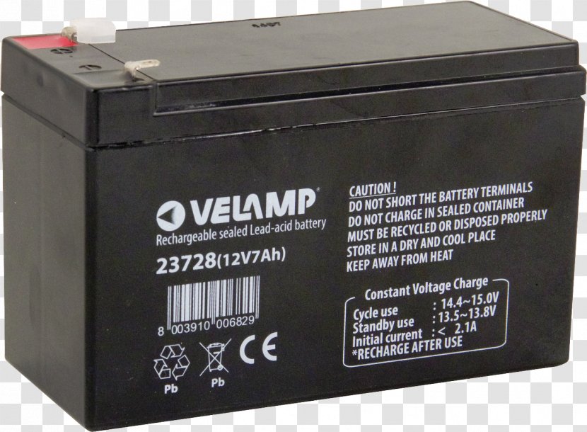 Lead–acid Battery Automotive Rechargeable VRLA - Volt Transparent PNG