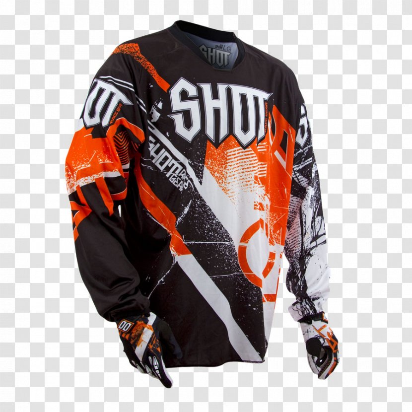 Motorcycle Helmets Jersey Motocross T-shirt - Orange Transparent PNG