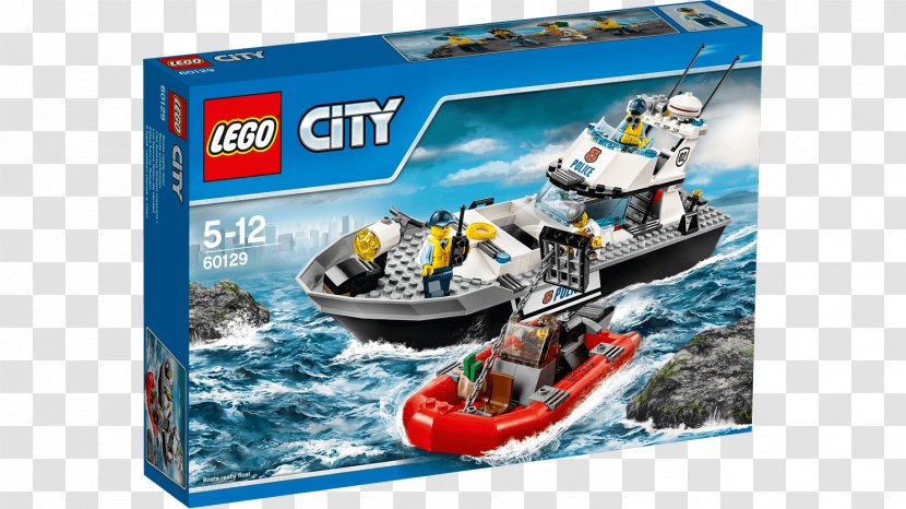 LEGO 60129 City Police Patrol Boat Lego Toy Speed Champions Transparent PNG