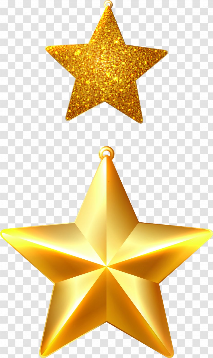 Christmas Tree Star - Ornament - Yellow Transparent PNG