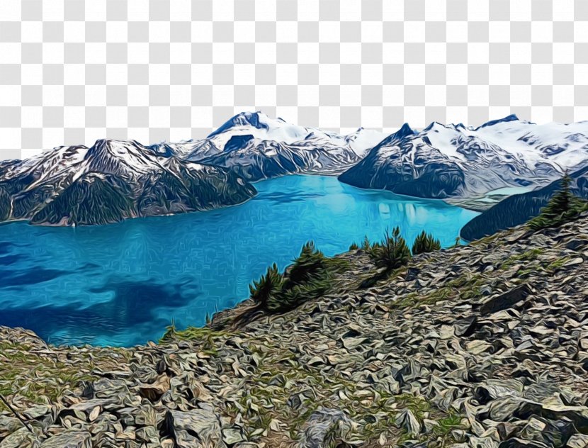 Natural Landscape Body Of Water Mountainous Landforms Glacial Lake Mountain - Moraine Transparent PNG