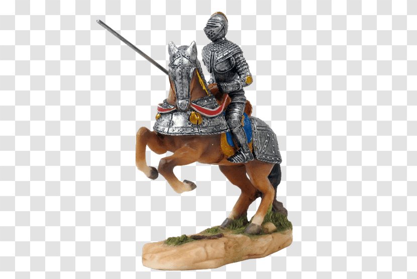 Horse Middle Ages Rearing Knight Lance - Miniature Transparent PNG