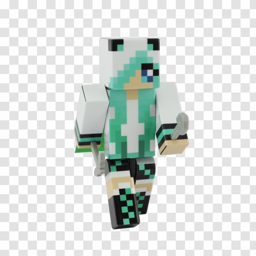 Action & Toy Figures Minecraft Teal Giant Panda - Discounts And Allowances - Pickaxe Transparent PNG
