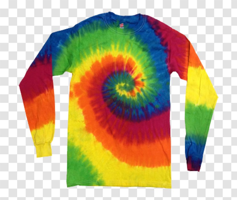 Long-sleeved T-shirt Tie-dye - Sleeve Transparent PNG