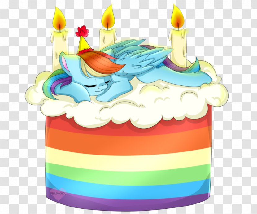 Rainbow Dash Birthday Cake My Little Pony Fan Art Transparent PNG