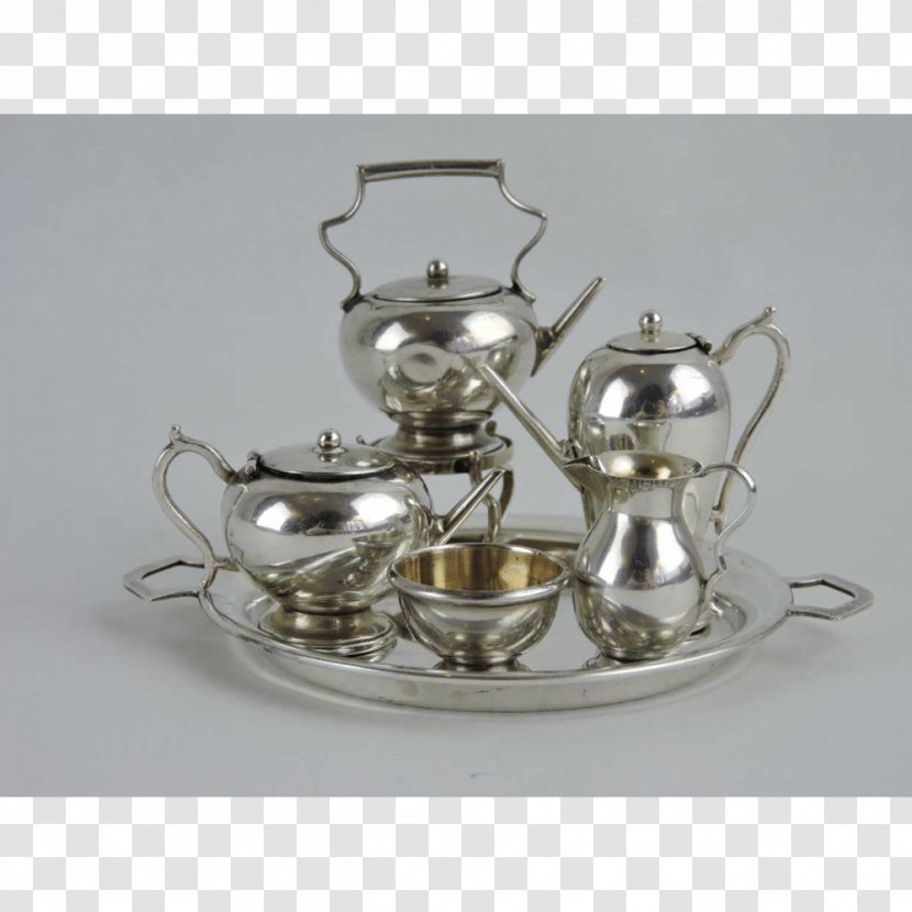 Bernardi's Antiques Silver Porcelain Coffee Cup - Stovetop Kettle - 1950 Transparent PNG