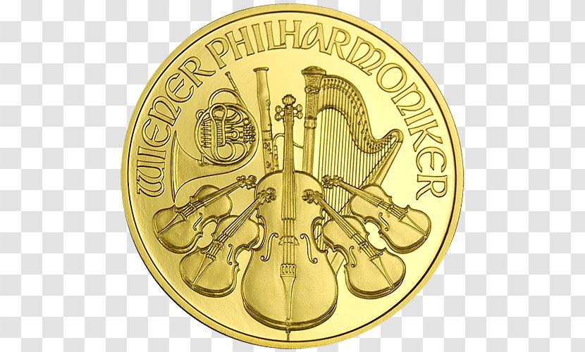 Austrian Silver Vienna Philharmonic Bullion Coin Gold - Metal - Mint Pattern Transparent PNG