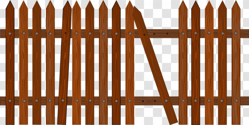 Picket Fence Garden Clip Art - Yard - Vector Transparent PNG