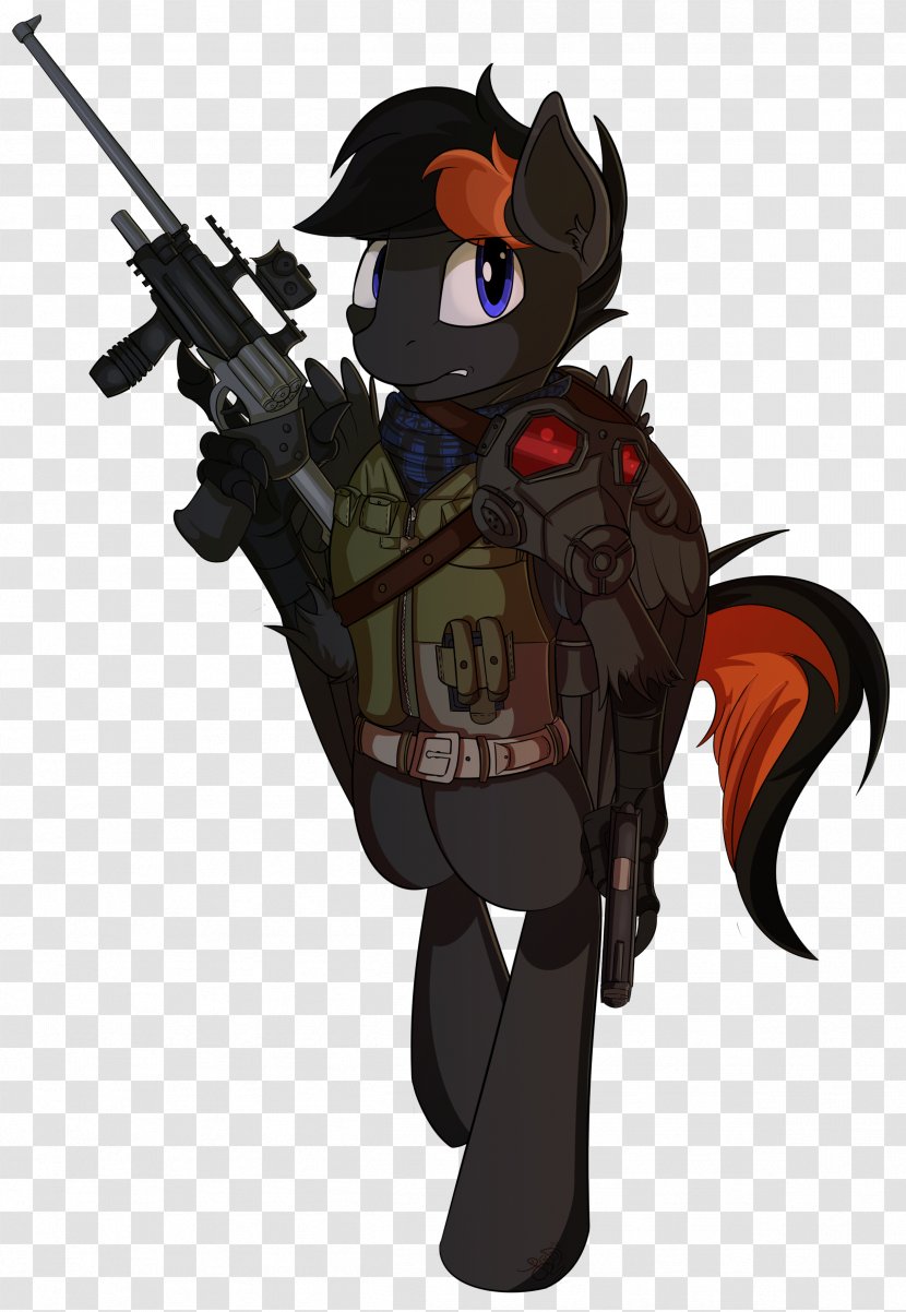 Horse Gun Cartoon Military - Like Mammal Transparent PNG