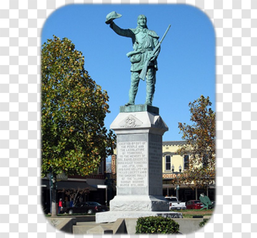 Statue Lawrenceburg Crockett Monument Memorial - Davy - National Historic Landmark Transparent PNG