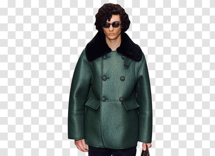 Overcoat - Green Runway Transparent PNG