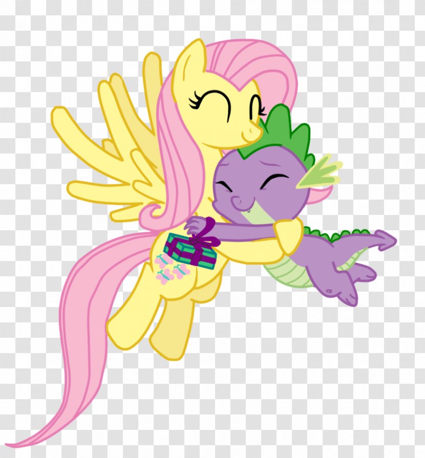 Pony Fluttershy Spike Artist - Silhouette - Watercolor Transparent PNG