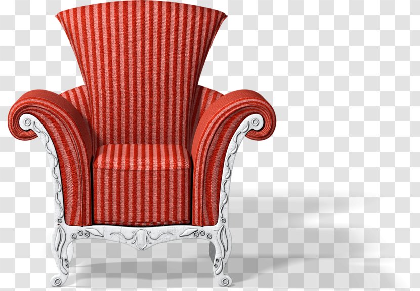 Chair Furniture Couch - Red Transparent PNG