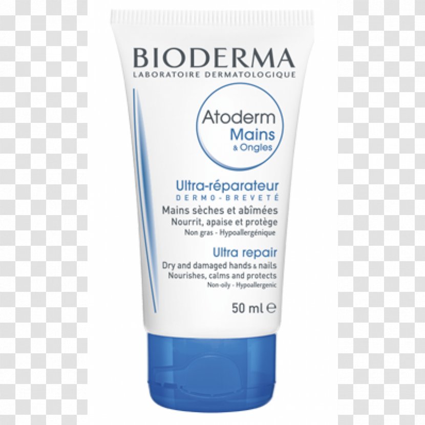 Lip Balm Lotion BIODERMA Atoderm Crème Intensive Baume Repair Hand Cream - Skin - Nail Transparent PNG
