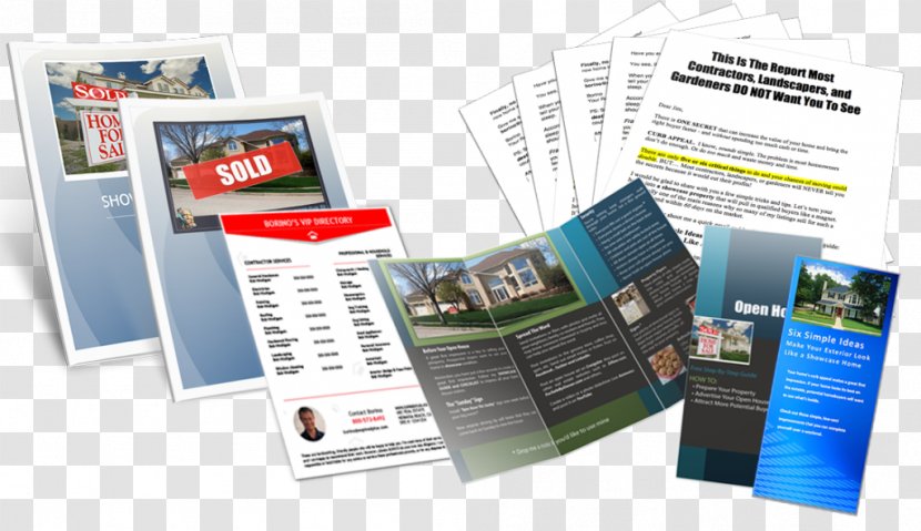 Estate Agent Real For Sale By Owner Sales Marketing - Brochure - Material Transparent PNG