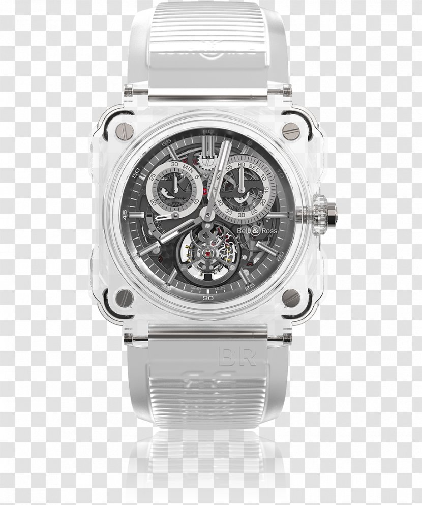 Watch Chronograph Clock Hublot Eco-Drive - Silver - Silicone Transparent PNG
