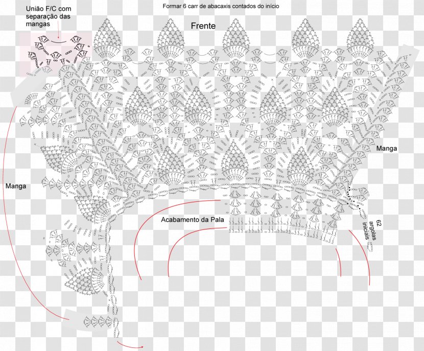 Pattern Crochet Hook Stitch Knitting - Abacaxi Transparent PNG