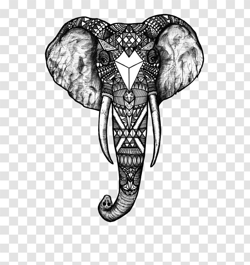 Drawing Elephant Art Painting - Fictional Character Transparent PNG
