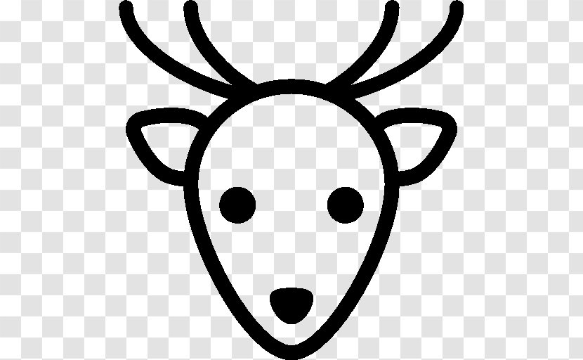 Reindeer Moose Clip Art - Line - Cartoon Christmas Deer Transparent PNG