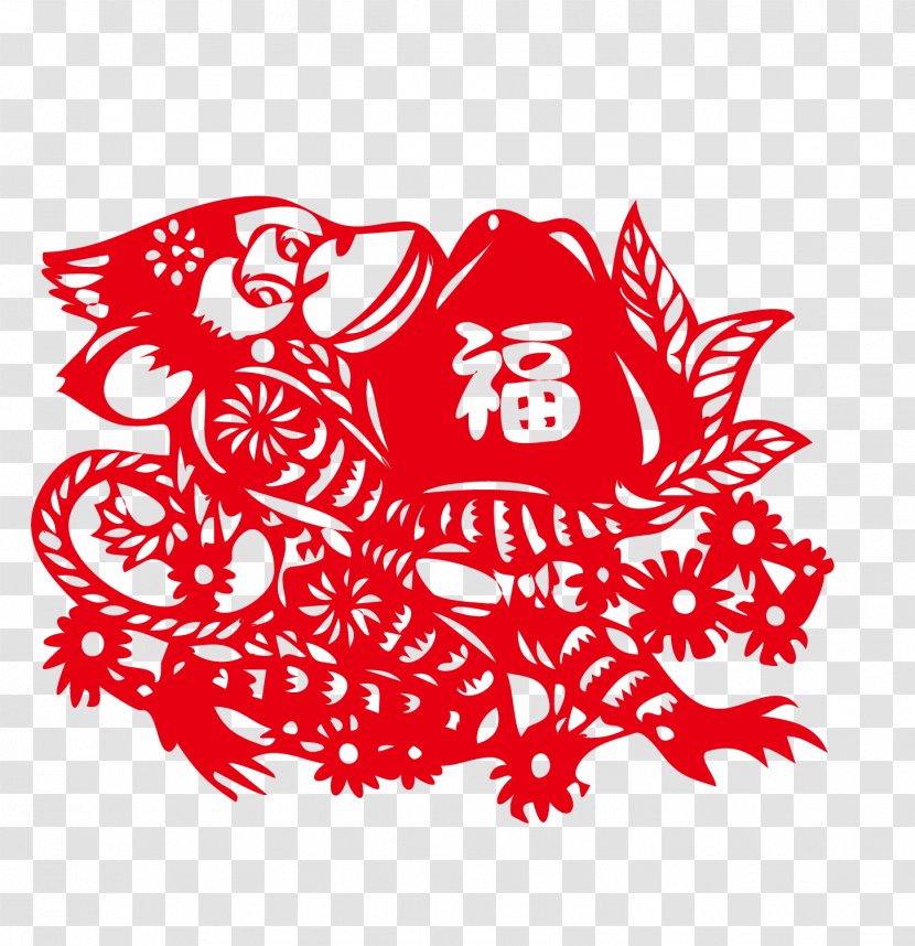 Papercutting Monkey Chinese Paper Cutting New Year - Tree - Paper-cut Monkeys Transparent PNG