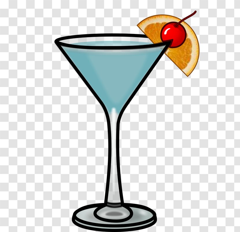 Cocktail Garnish Martini Blue Hawaii Non-alcoholic Drink - Champagne Glass Transparent PNG