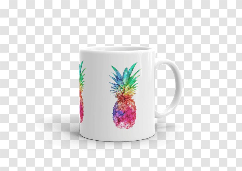 Mug Coffee Cup Tableware Ceramic - Microwave Ovens - Watercolor Pineapple Transparent PNG