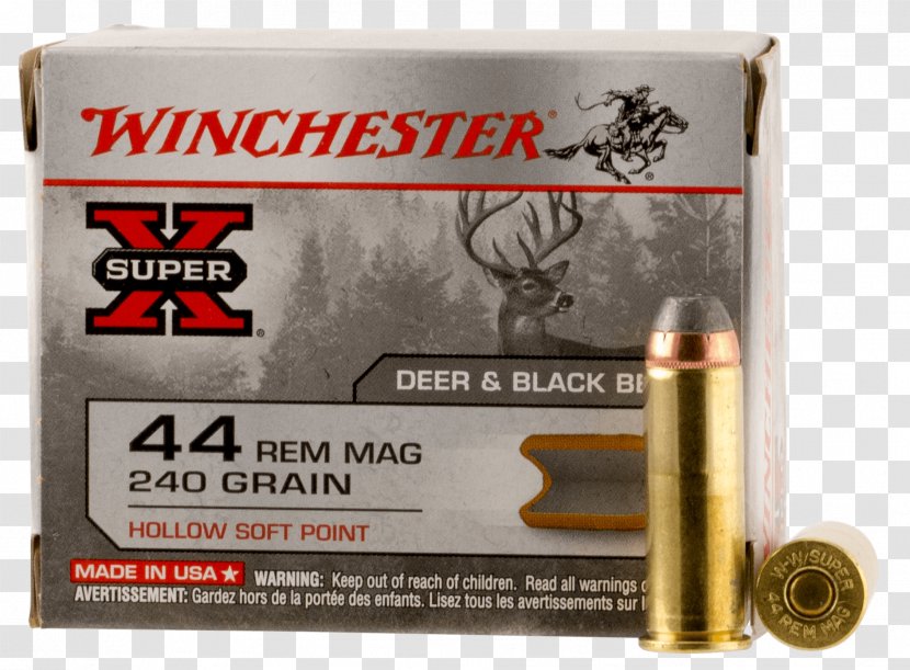 .44 Magnum Ammunition Winchester Repeating Arms Company Cartridge Grain - Gun Accessory Transparent PNG
