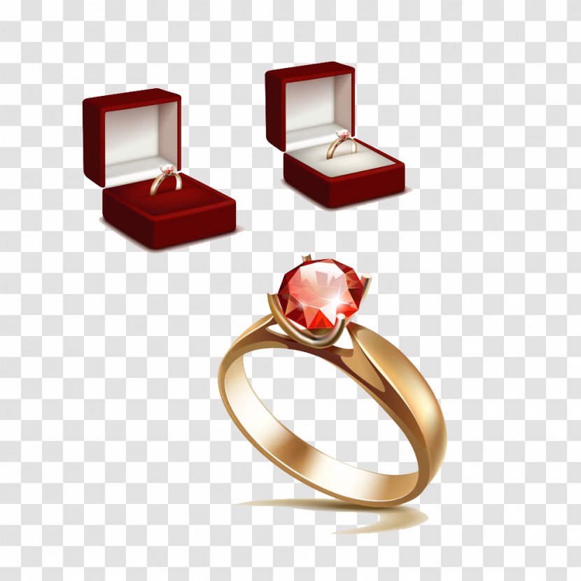Casket Stock Photography Jewellery Ring - Ruby Transparent PNG