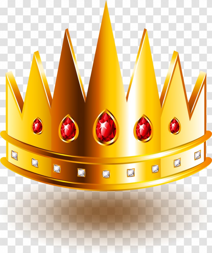 Red Diamonds Inlaid Crown - Frame - Cartoon Transparent PNG