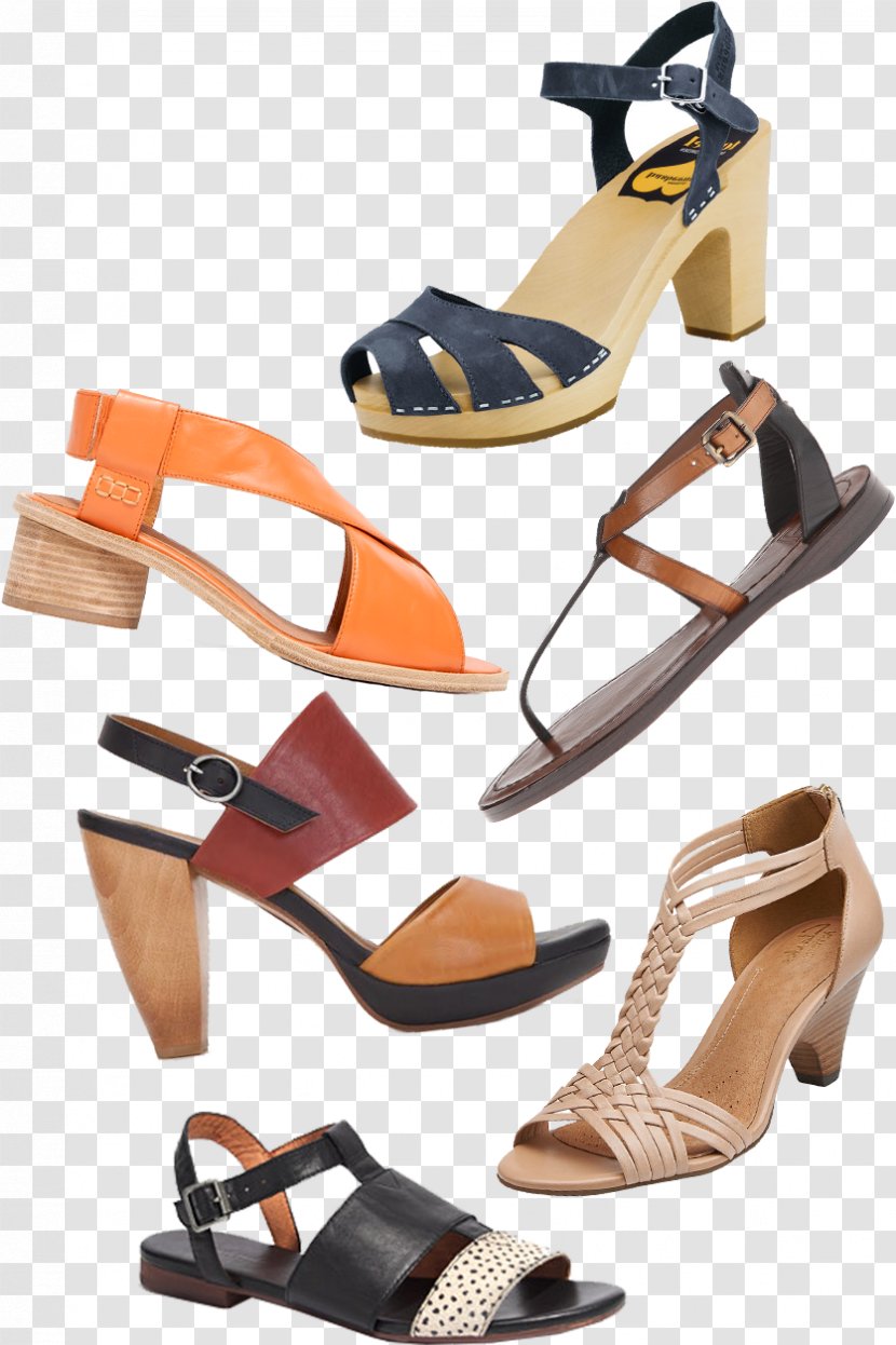 Slide Sandal Shoe - High Heeled Footwear - Leather Shoes Transparent PNG
