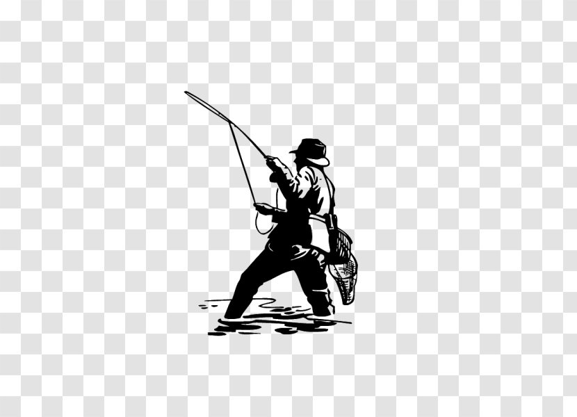 Fly Fishing Wall Decal Sticker - Recreational Transparent PNG