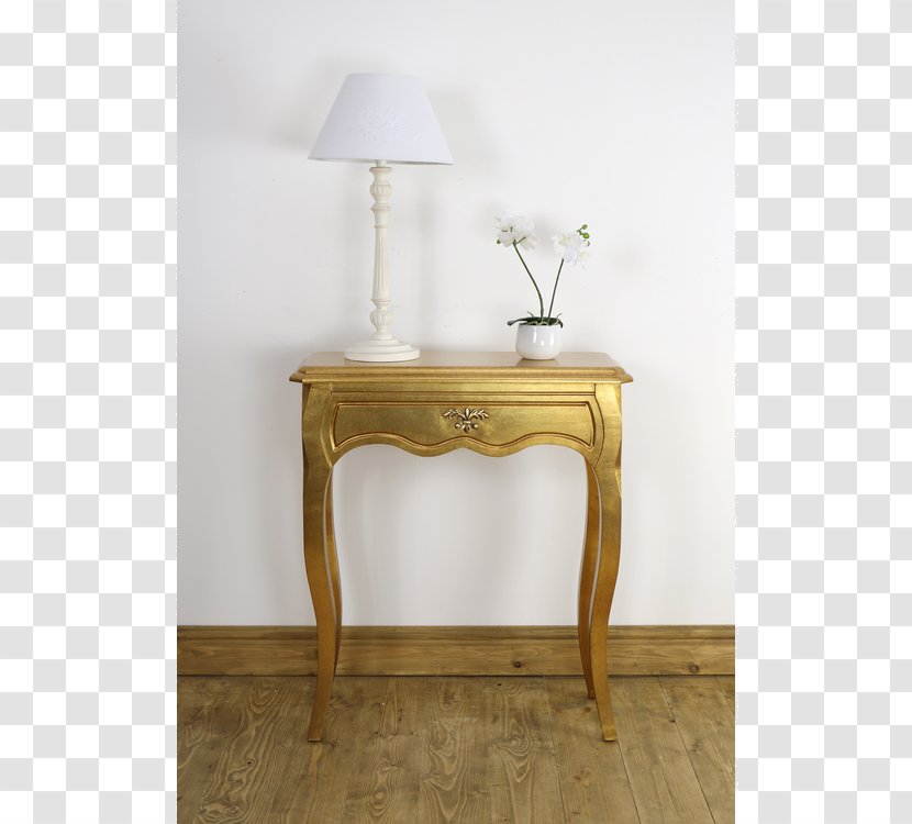 Bedside Tables Drawer Mirror Pier Table - Flower - Gold Transparent PNG