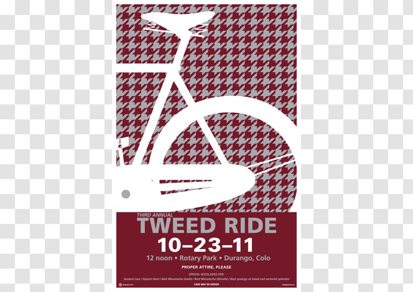 Tweed Run Durango Bicycle Paper - Printing - Creative Posters Transparent PNG