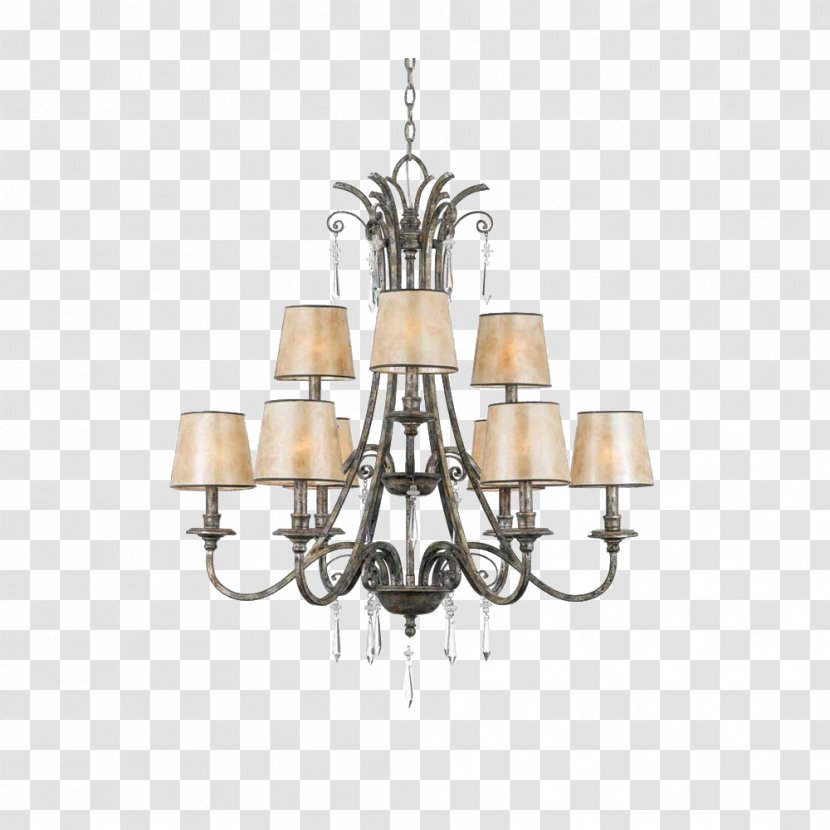 Lighting Chandelier Light Fixture Pendant Ceiling - Quoizel Inc - Continental Brass Chandeliers Double Transparent PNG