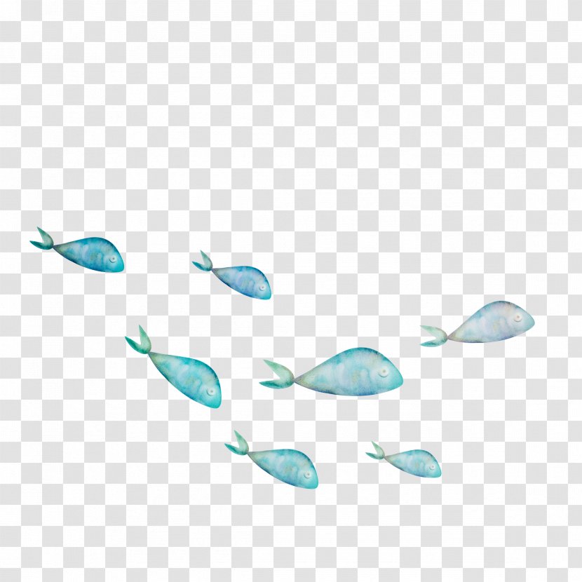Watercolor Painting - Aqua - Fish Transparent PNG