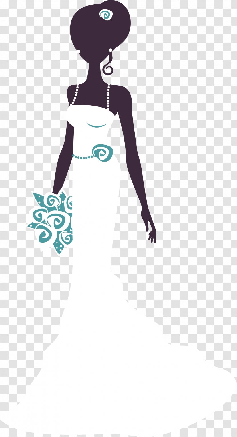 Bride Brunch Wedding Clip Art - Knee - Black Beautiful Transparent PNG