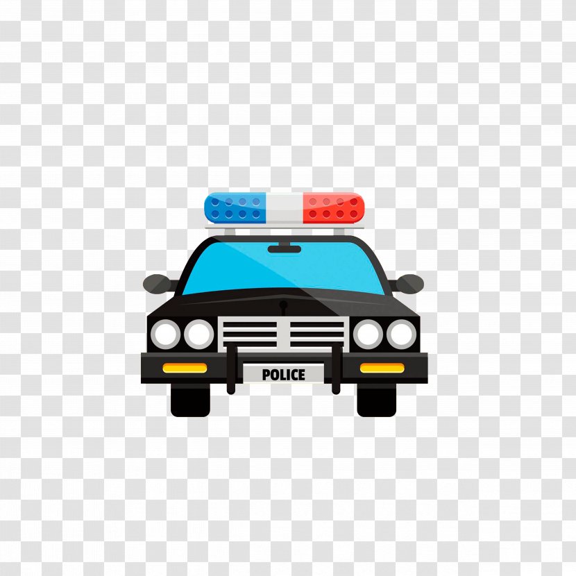 Police Car Cartoon - Vehicle - Lights On The Road Transparent PNG