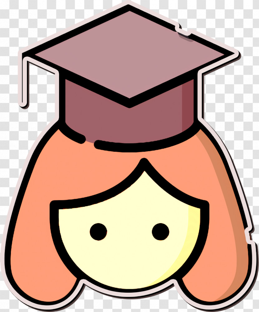 Happiness Icon Graduate Icon Girl Icon Transparent PNG