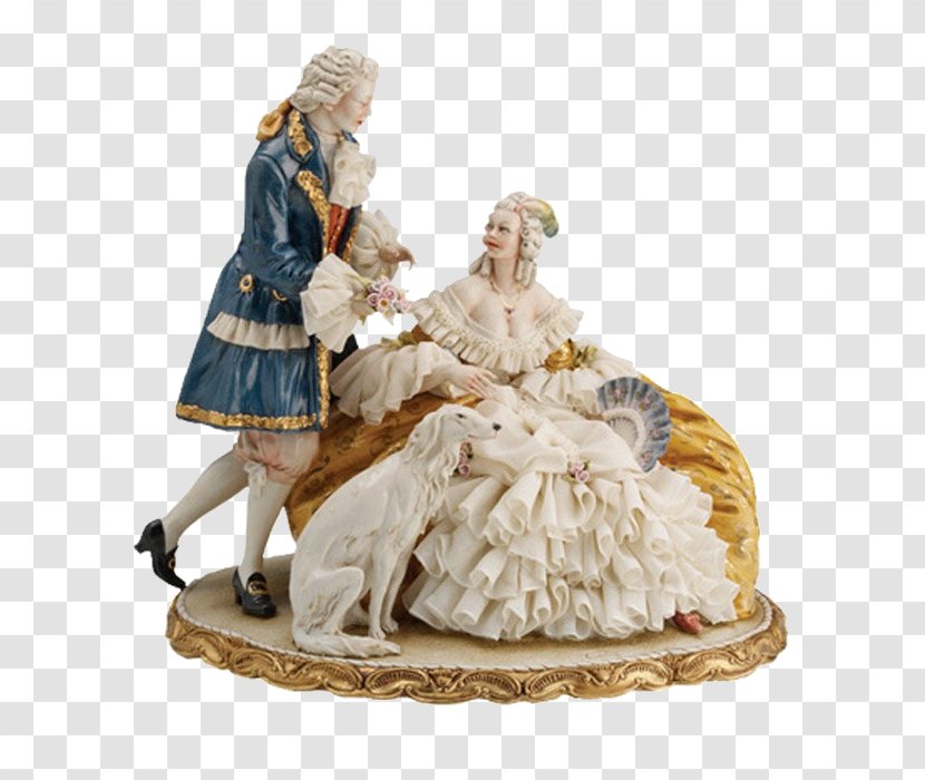 Figurine Capodimonte Porcelain Underglaze - Miniature - Couple Transparent PNG