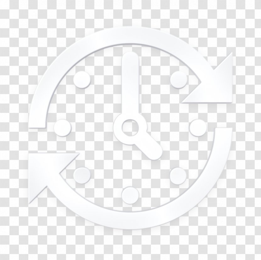 Office Icon Rushour Time - Logo - Blackandwhite Clock Transparent PNG