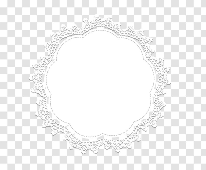 Circle Area Black And White - Lace Border Transparent PNG