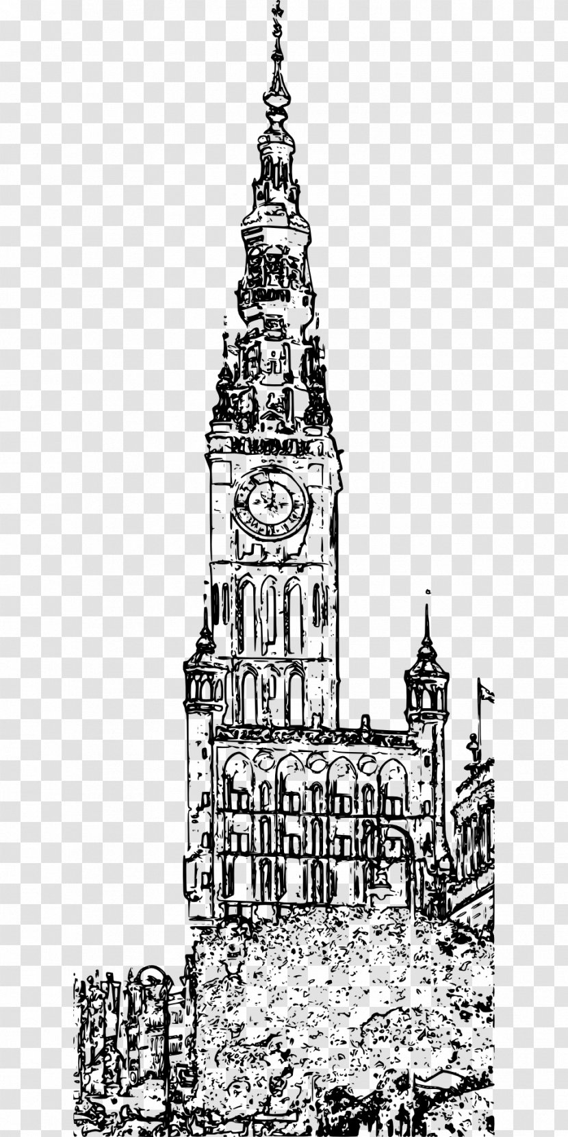 Gdańsk Clip Art - Drawing - Old Town Hall Transparent PNG