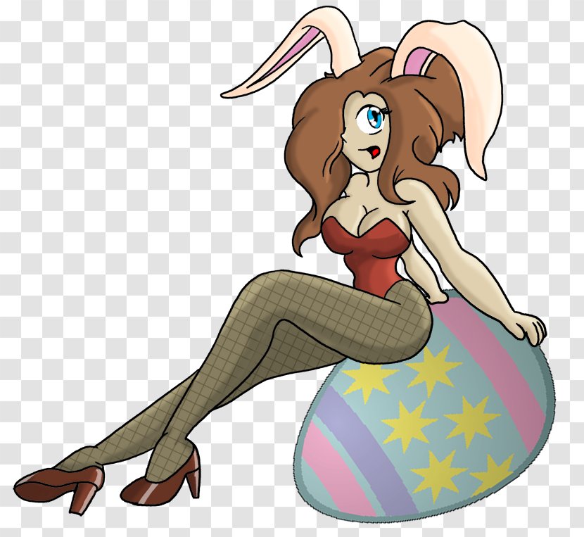 Rabbit Easter Bunny Hare Clip Art - Legendary Creature Transparent PNG